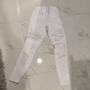 Alo moto White High-Waisted Leggings